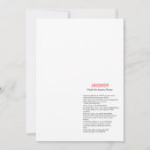 Pearl Baby Shower Game - Editable Name, 5x7 Kaart (Achterkant)