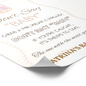 Pearl Baby Shower Game Sign Poster (Hoek)