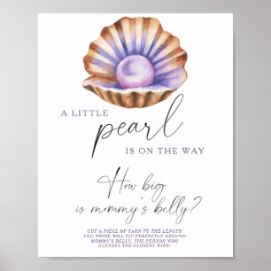 Pearl baby shower Hoe groot is het buikspel van ma Poster