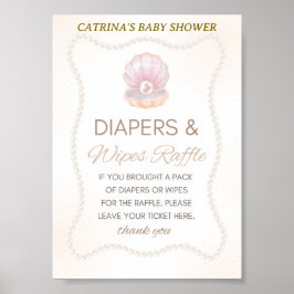 Pearl Baby Shower Spel Bord Poster