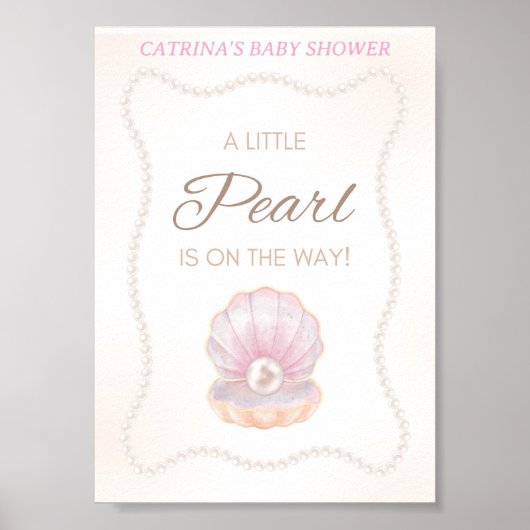 Pearl Baby Shower Spelbord Poster (Voorkant)