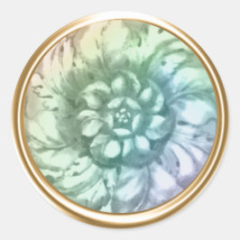 Pearl  Baroque in reliëf Ronde Sticker