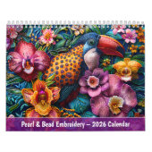 Pearl & Bead Embroidery – 2026 Calendar Kalender (Hoes)