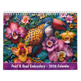 Pearl & Bead Embroidery – 2026 Calendar Kalender