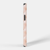 Pearl beige lederen textuur iPhone hoesje (Rechterkant)