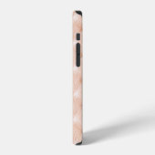 Pearl beige lederen textuur iPhone hoesje (Linkerkant)