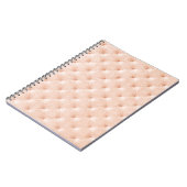 Pearl beige lederen textuur notitieboek (Linkerzijde)