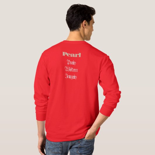 Pearl Birthstone - juni T-shirt (Achterkant volledig)