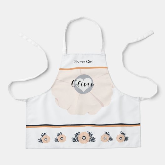 Pearl Black Watusi Tacao Bloemenmeisje Wedding Apr Schort (Voorkant)