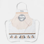 Pearl Black Watusi Tacao Bride Wedding Apron Schort (Voorkant)