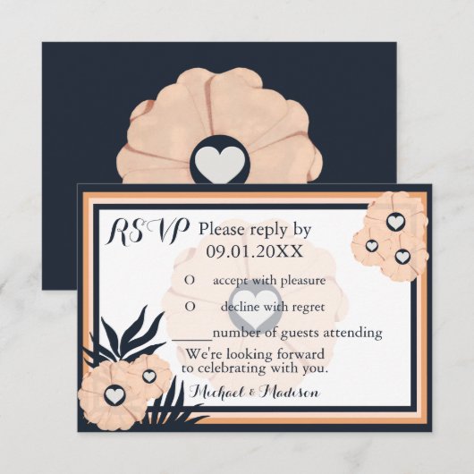 Pearl Black Watusi Tacao RSVP Weddenschap (Voorkant / Achterkant)