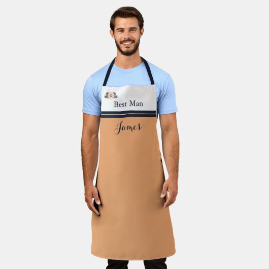 Pearl Black Watusi Tacao Wedding Apron Best Man Schort (Gedragen)