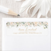 Pearl Blush Bloemen Huwelijk Grensnamen ID989 Etiket (Insitu)