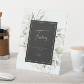 Pearl Blush Bloemen Huwelijksgunsten ID989 Reclamebord Met Voetstuk (Insitu)