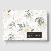 Pearl Blush Bloemen Patroon Huwelijk ID989 Gastenboek (Voorkant)