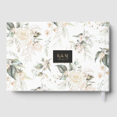 Pearl Blush Bloemen Patroon Huwelijk ID989 Gastenboek (Achterkant)