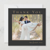 Pearl Blush Bloemen Trouwfoto ID989 Bedankkaart (Achterkant)