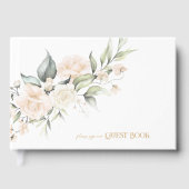 Pearl Blush Elegance Floral Wedding ID989 Gastenboek (Voorkant)