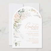 Pearl Blush Floral Afstuderen Arch ID989 Kaart (Voorkant)