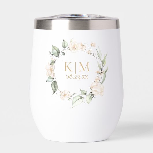 Pearl Blush Floral Elegance Border Wedding ID989 (Voorkant)