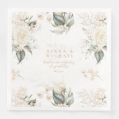 Pearl Blush Floral Elegance Border Wedding ID989 Servet (Voorkant)