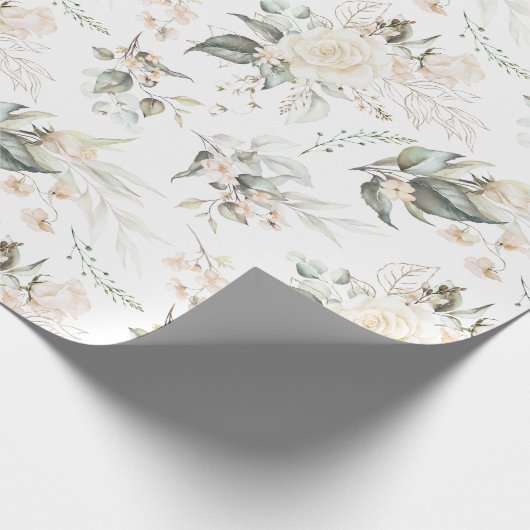 Pearl Blush Floral Elegance Pattern ID989 Cadeaupapier (Hoek)