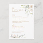 Pearl Blush Floral Elegance Wedding Details ID989 Informatiekaartje (Voorkant)