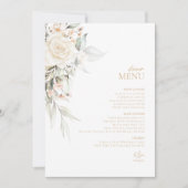 Pearl Blush Floral Elegance Wedding Menu ID989 (Voorkant)