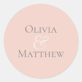 Pearl Blush gepersonaliseerd Ronde Sticker