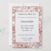 Pearl Blush Pink Rose Bloemen Verjaardag Kaart (Voorkant)