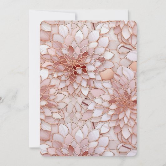 Pearl Blush Pink Rose Bloemen Verjaardag Kaart (Achterkant)