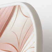 Pearl Blush Pink Rose Gold Abstract Pickleball Paddle (Links Detail)