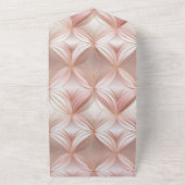 Pearl Blush Pink Rose Gold Abstracte bruiloft All In One Uitnodiging (Buitenkant)