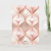 Pearl Blush Pink Rose Gold Abstracte bruiloft Kaart (Achterkant)