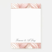 Pearl Blush Pink Rose Gold Abstracte bruiloft Post-it® Notes (Voorkant)