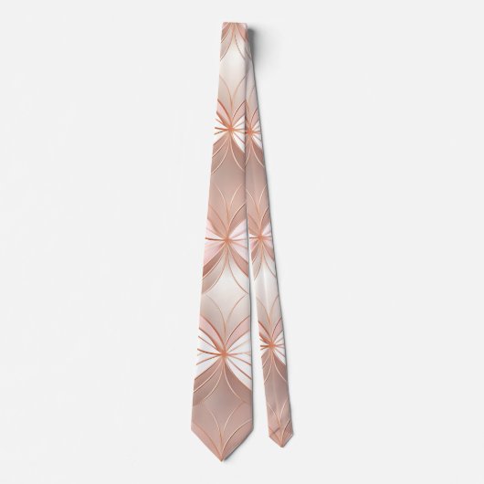 Pearl Blush Pink Rose Gold Abstracte bruiloft Stropdas (Voorkant)