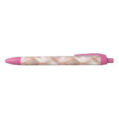 Pearl Blush Pink Rose Gold Abstracte bruiloft Zwarte Inkt Pen (Bovenkant)