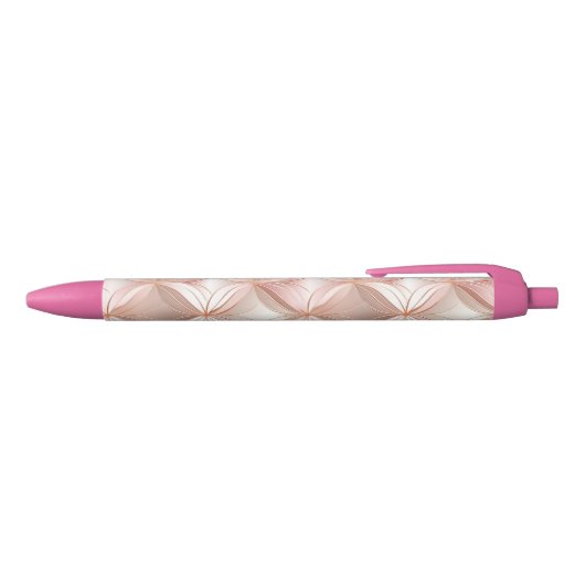 Pearl Blush Pink Rose Gold Abstracte bruiloft Zwarte Inkt Pen (Bovenkant)