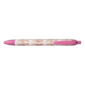 Pearl Blush Pink Rose Gold Abstracte bruiloft Zwarte Inkt Pen (Achterkant)