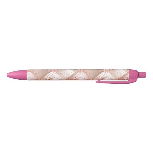 Pearl Blush Pink Rose Gold Abstracte bruiloft Zwarte Inkt Pen (Bodem)