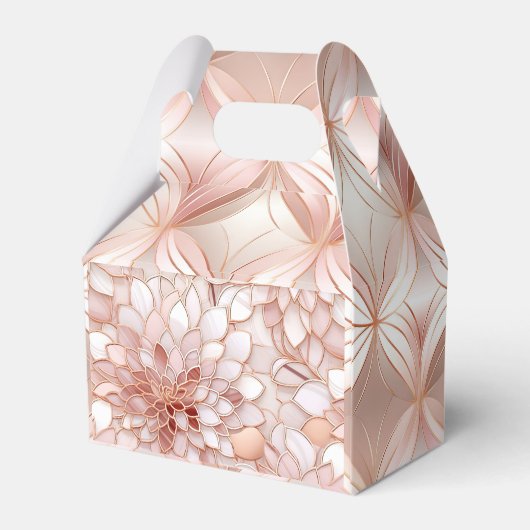 Pearl Blush Pink Rose Gold Bedankdoosjes (Achterkant)