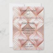 Pearl Blush Pink Rose Gold Glam Circles Verjaardag Kaart (Voorkant)