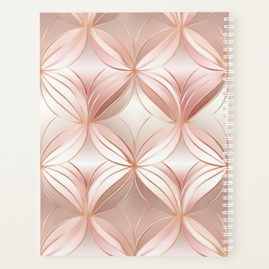 Pearl Blush Pink Rose Gold Planner (Achterkant)