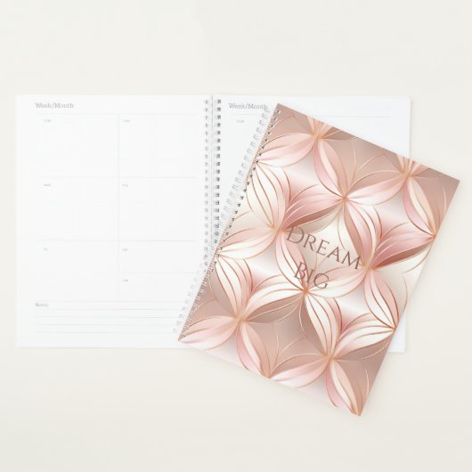 Pearl Blush Pink Rose Gold Planner (Display)