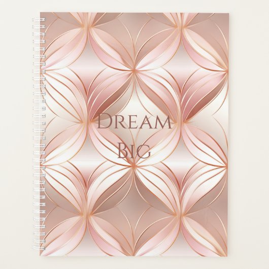 Pearl Blush Pink Rose Gold Planner (Voorkant)