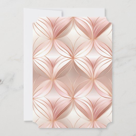 Pearl Blush Pink Rose Gold Vrijgezellenfeest Kaart (Achterkant)