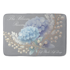 Pearl Blush Powder Blue Hydrangea Waterverf Badmat