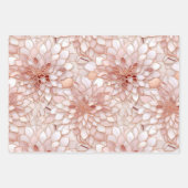 Pearl Blush Roze Rose Goud Bloemen Huwelijk Inpakpapier Vel (Voorkant 2)