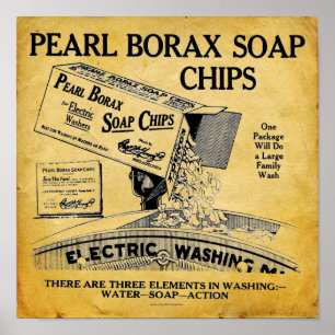 Pearl Borax Soap Laundant Detergent Print