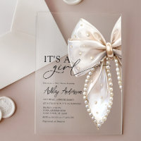 Pearl Bow is een meisje Baby shower
